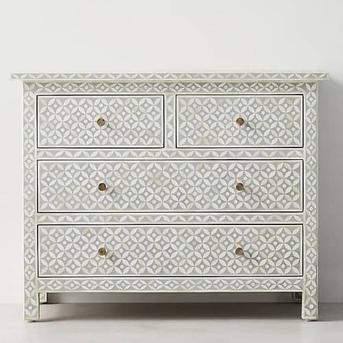 Bone Inlay Chests of 4 Drawer