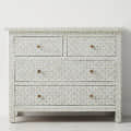 Bone Inlay Chests of 4 Drawer - front_view