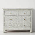 Bone Inlay Chests of 4 Drawer - rear_view