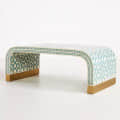 Bone Inlay Moroccan Pattern Waterfall Coffee Table - photo