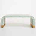 Bone Inlay Moroccan Pattern Waterfall Coffee Table - rear_view