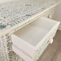 Handmade Bone Inlay Floral Pattern Modern Sideboard, Bone Inlay Chest of 4 drawers - top_view