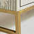 Bone Inlay Motif Design Chest of 6 Drawers Grey - rear_view