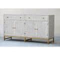 Bone Inlay Sideboard - Grey Geometric - photo
