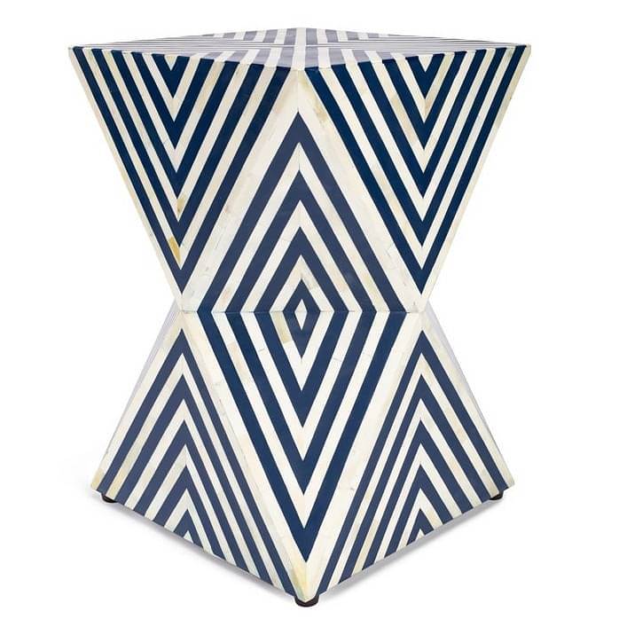 Bone Inlay End Table