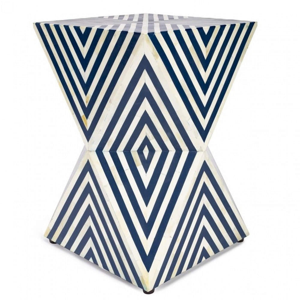 Bone Inlay End Table - photo