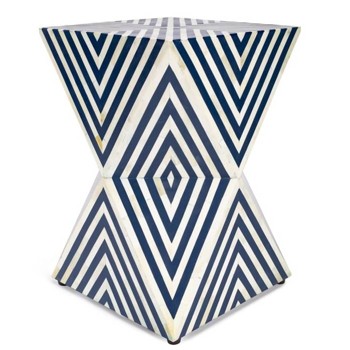 Bone Inlay End Table