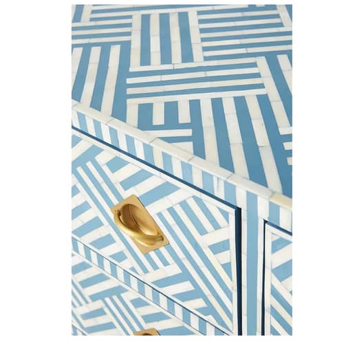Bone Inlay Chest of 3 Drawers