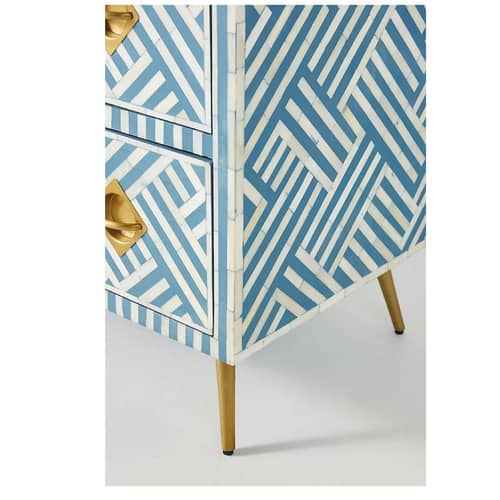 Bone Inlay Chest of 3 Drawers