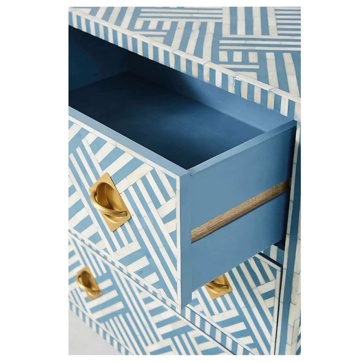 Bone Inlay Chest of 3 Drawers - right_view