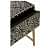 Bone Inlay Floral Design Bedside Table - rear_view