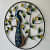 Handcrafted Metal Peacock Ring For Wall Decor - right_view
