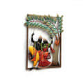 Radha Krishna Square Wall Art - left_view