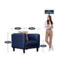 Bucket Style Sofa Set (3+2+1) In Blue Colour - left_view
