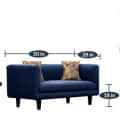 Bucket Style Sofa Set (3+2+1) In Blue Colour - right_view