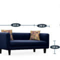Bucket Style Sofa Set (3+2+1) In Blue Colour - bottom_view