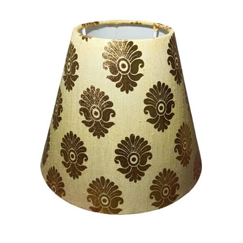 Golden Big Butti Printed Cone Shade