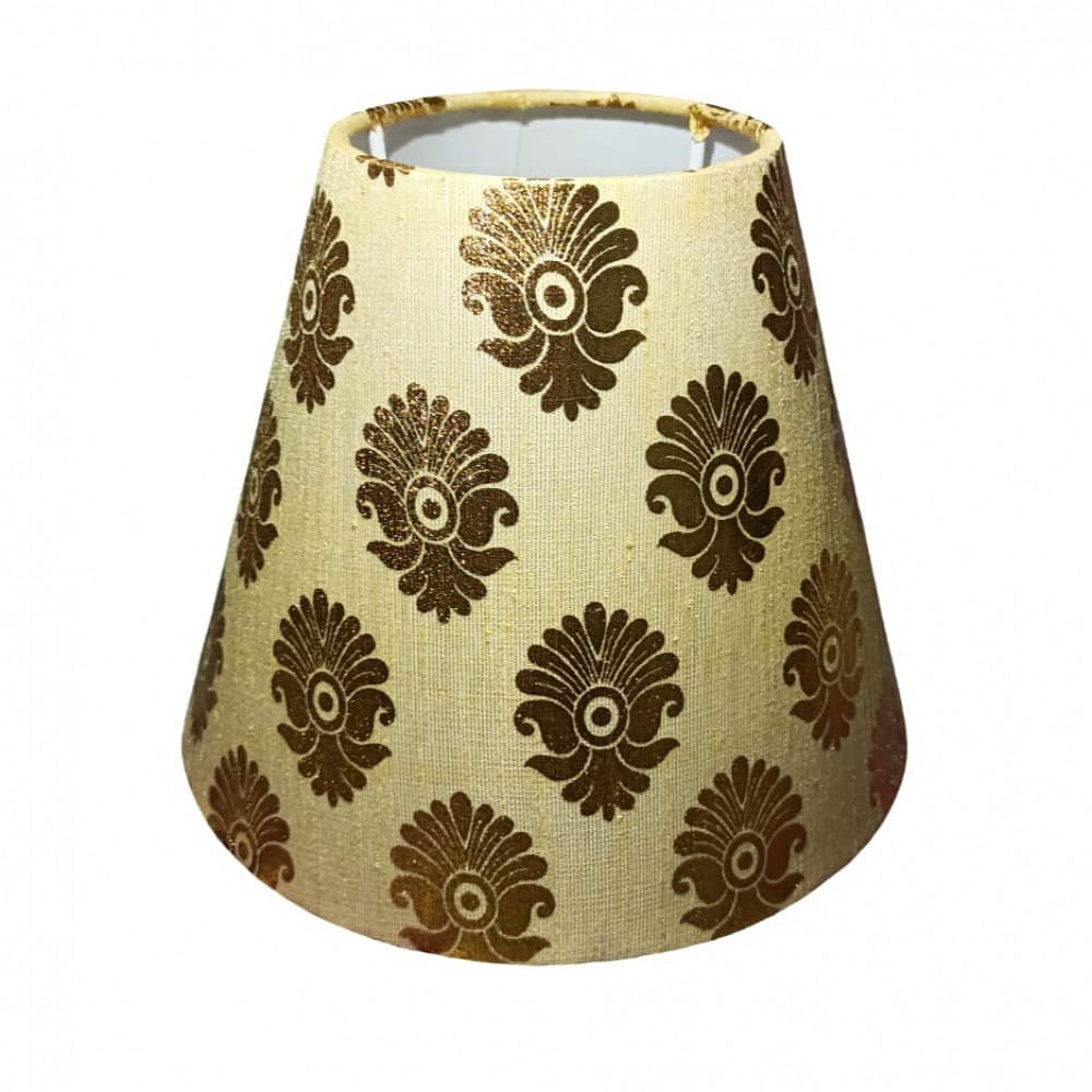 Golden Big Butti Printed Cone Shade - photo