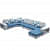 U Shape Fabric Sofa - top_view
