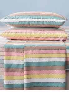 Striped Pattern Bedsheet - top_view