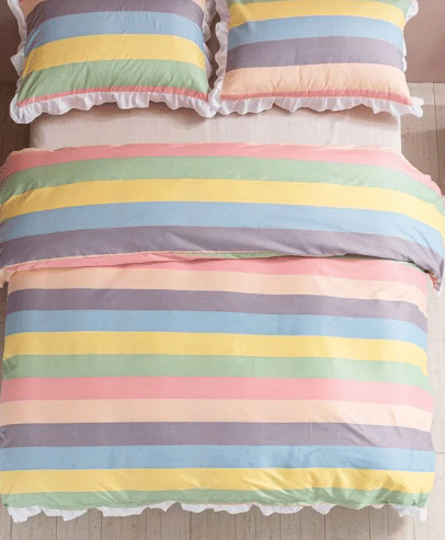 Striped Pattern Bedsheet - rear_view