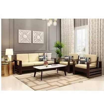 Hugo Wooden 5 Seater Sofa Set