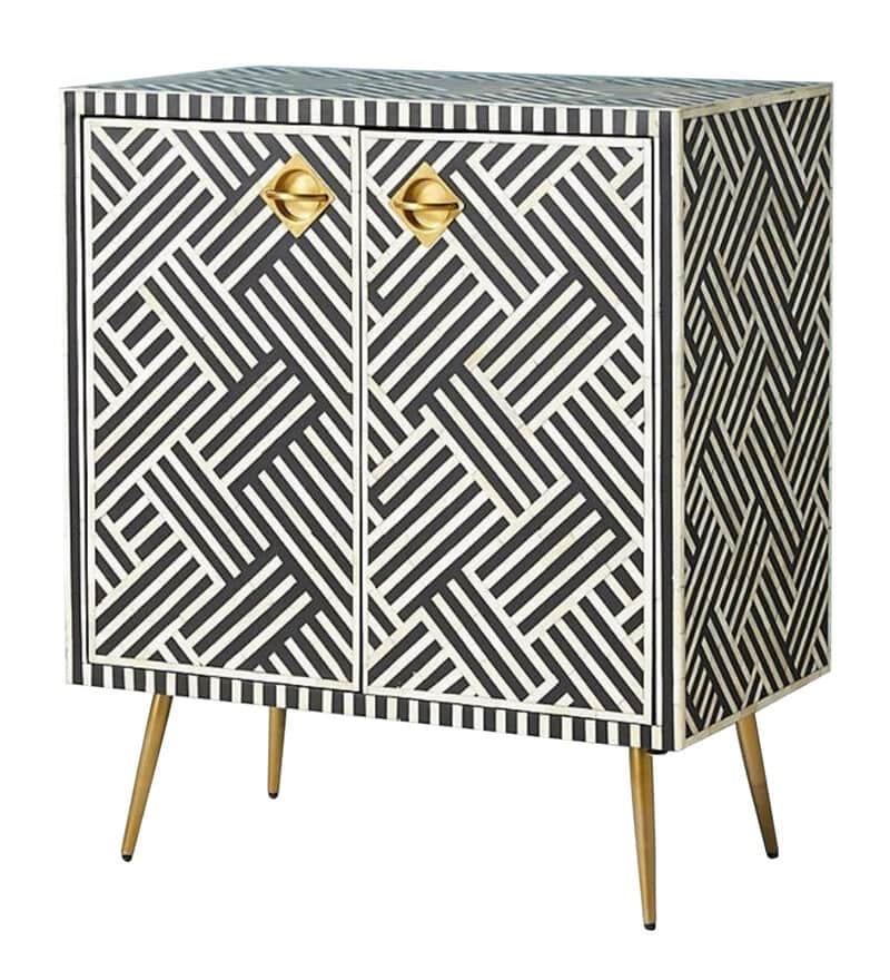 Bone Inlay Optical Console Cabinet - left_view