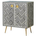 Bone Inlay Optical Console Cabinet - left_view