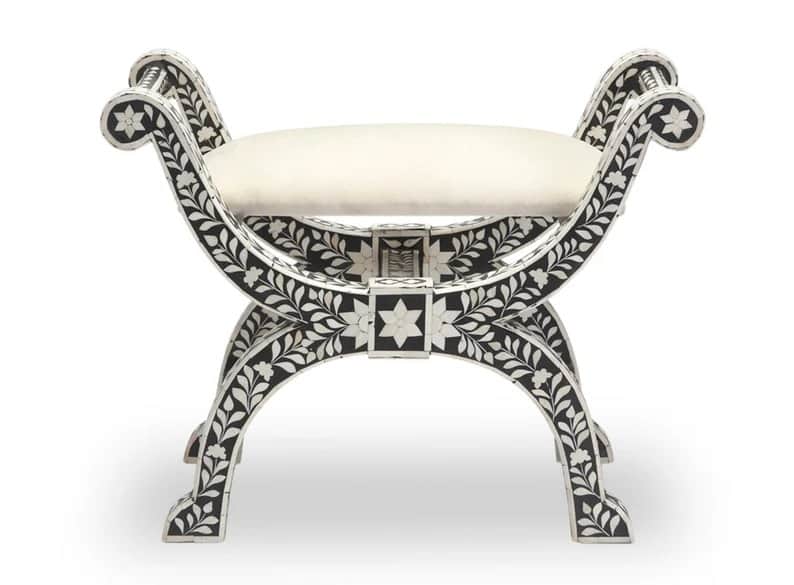 Bone Inlay Stool - rear_view