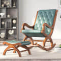 Ergonomic Wooden Rocking Chair - front_view