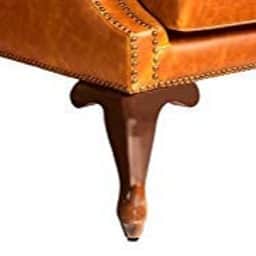 Gabardine Leatherette Wing Chair - right_view