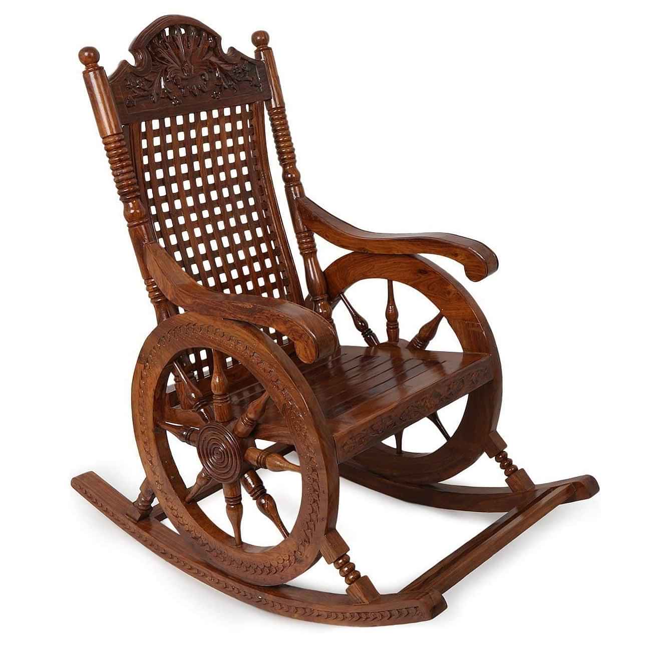 Wooden Rolling Rocking Chair - photo