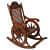 Wooden Rolling Rocking Chair - top_view