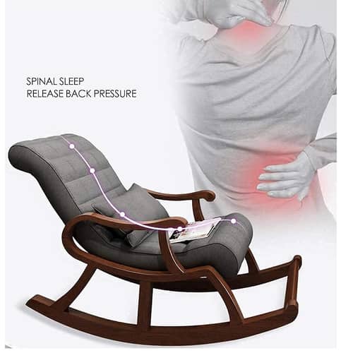 Tiffany Rose Wood Rocking Lounge Chair