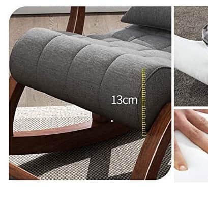 Tiffany Rose Wood Rocking Lounge Chair - right_view