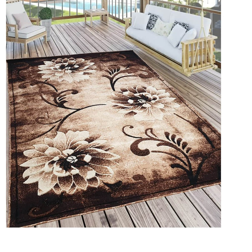 Persian Design Floral Carpet - photo