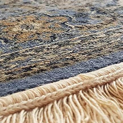 Kashmiri Silk Persian Design Carpet - rear_view