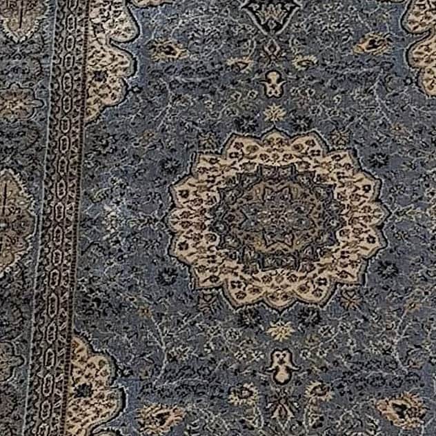 Kashmiri Silk Persian Design Carpet - left_view