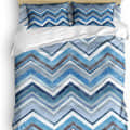 Blue Printed Comforter Set of 4(90X100) Inches - photo