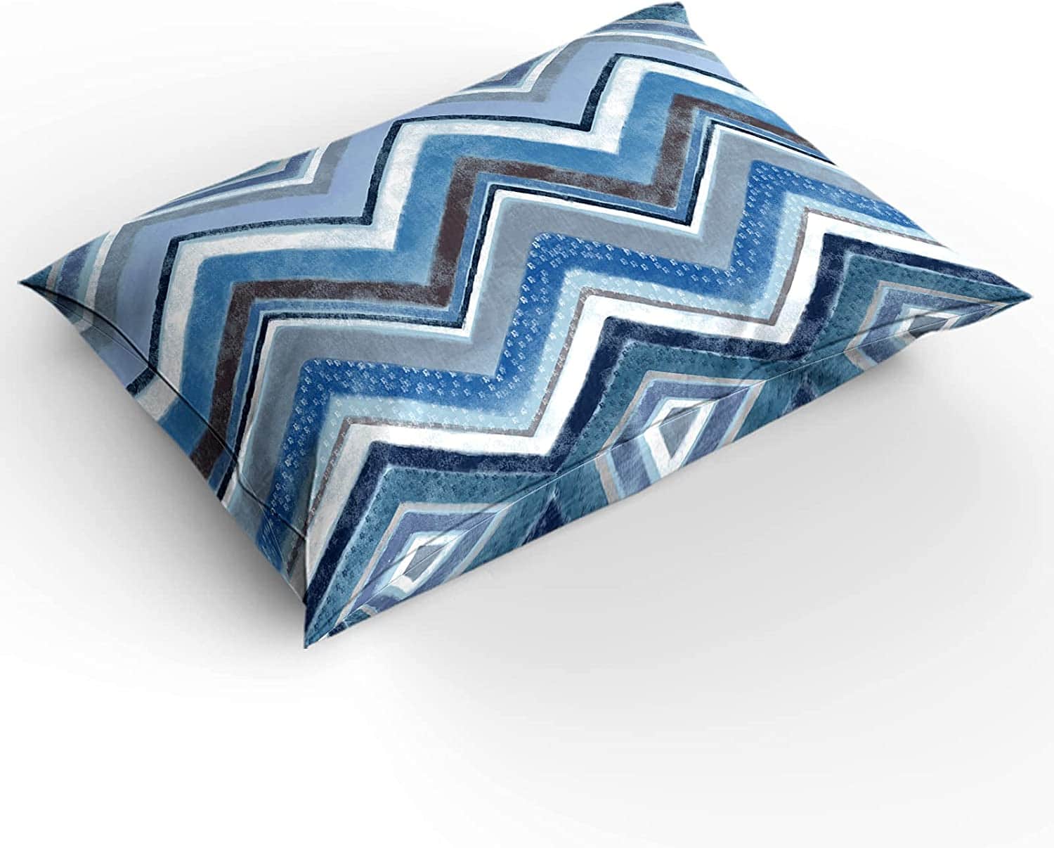 Blue Printed Comforter Set of 4(90X100) Inches - front_view