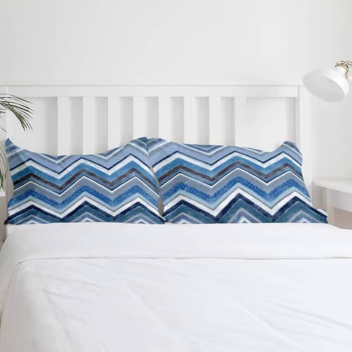Blue Printed Comforter Set of 4(90X100) Inches