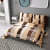 Brown & Cream Printed Comforter Set of 4 (1 Double Bedsheet With 2 Pillow Covers And 1 Comforter) - top_view