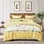 Beautiful Yellow & White Comforter set of 4 ( 1 Double Bedsheet With 2 Pillow Covers And 1 Comforter) - photo