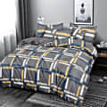 Blue Designer Comforter Set of 4 (1 Double Bedsheet With 2 Pillow Covers & 1 Comforter) - rear_view