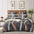 Multicolored Geometrical Comforter Set (Set of 4)  (1 Double Bed sheet, 2 Pillow Covers And 1 Comforter) - photo