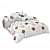 White Printed Comforter Set (Set of 4) (1 Double Bedsheet With 2 Pillow Covers & 1 Comforter) - photo