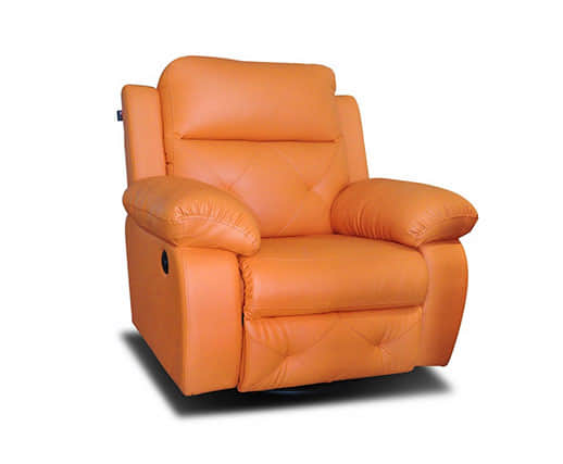 Spino 1 Seater Recliner in Orange Colour - top_view