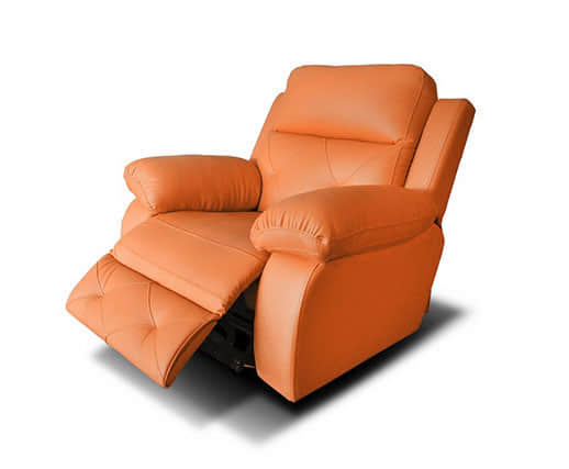 Spino 1 Seater Recliner in Orange Colour - rear_view