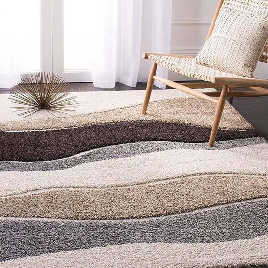 Luxurious Geometric Plush Shaggy Carpet