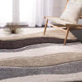 Luxurious Geometric Plush Shaggy Carpet - rear_view